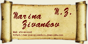 Marina Živankov vizit kartica